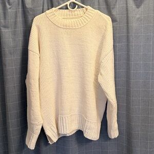 Aerie Cream Crew Neck Sweater